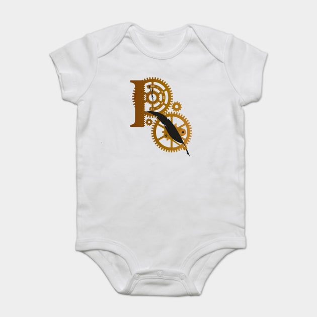 Rusty Quill Logo #2 (Light Print) Baby Bodysuit by Rusty Quill